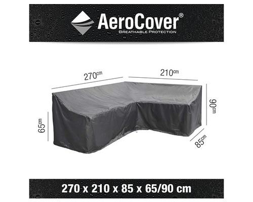AeroCover Schutzhülle für Ecklounge mit den Maßen 270 x 210 x 85 x 65 bis 90 Zentimeter
