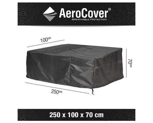 Schutzhülle für Gartenmöbel mit den Maßen 250 x 100 x 70 Zentimeter.