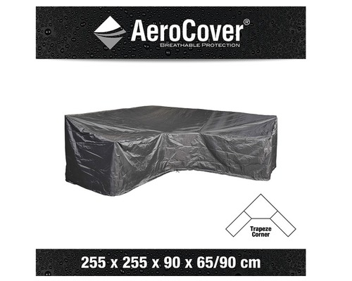 Abdeckung für Ecklounge, 255 x 255 x 90 x 65/90 cm