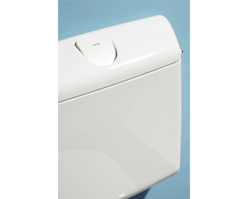 Weißer Spülkasten von Owisa im Detail