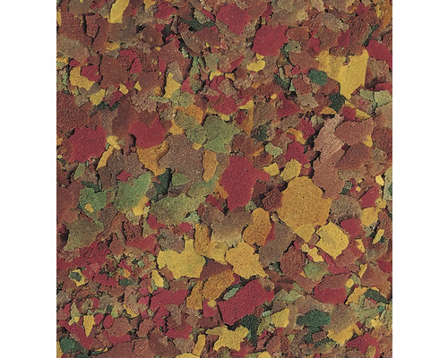 Nahaufnahme von Flockenfutter für Fische