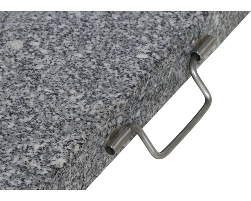 Granitplatte mit Edelstahlgriff