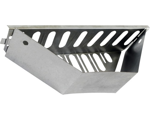 Auffangbehälter aus Metall mit Aussparungen