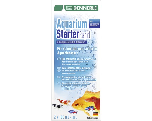Dennerle Aquarium Starter Rapid, ein Zwei-Komponenten Bio-Aktivator für einen schnellen und sicheren Aquarienstart.