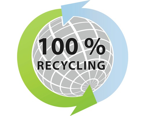 100 Prozent Recycling Symbol