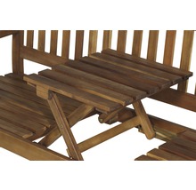 Gartensitzbank mit ausklappbarem Holztisch