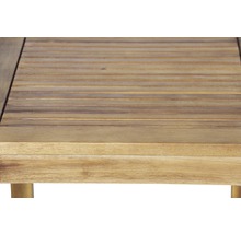 Detailansicht einer Gartentischplatte aus Holz