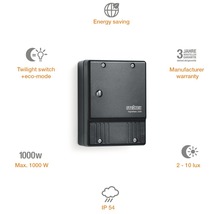 Steinel Dämmerungsschalter IP54 99x74 mm NightMatic 2000 schwarz