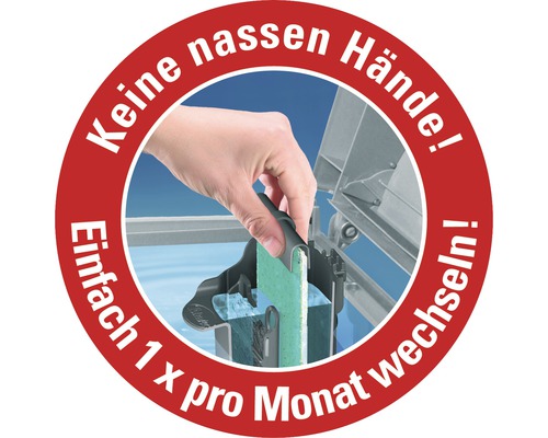 Symbolbild für den einfachen Wechsel des Spültuchhalters, keine nassen Hände