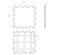 Fallschutzmatte Puzzle Mittelteil 54 x 54 x 2,5 cm grün-thumb-4