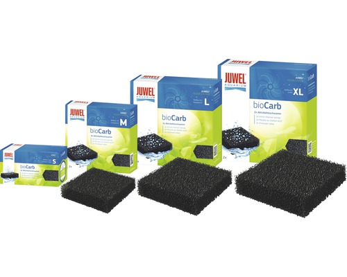 Juwel bioCarb Aktivkohleschwämme in verschiedenen Größen für Aquarien