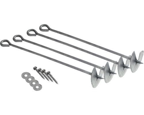 Erdanker Set mit Schrauben und Unterlegscheiben