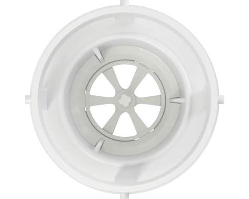 Innenansicht eines Wäschekorbs aus Kunststoff mit Drehmechanismus