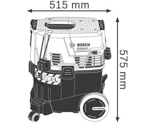 Bosch Staubsauger Abmessungen: 515 mm breit und 575 mm hoch