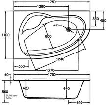 Whirlpool OTTOFOND Poel 110 x 175 cm weiß glänzend 55350-thumb-2 Whirlpool OTTOFOND Poel 110 x 175 cm weiß glänzend 55350-thumb-2