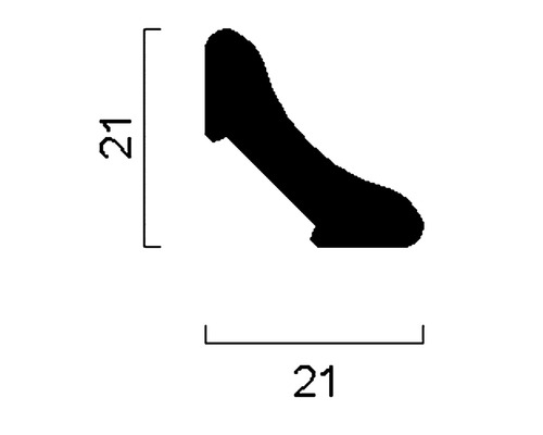 Profilleiste mit den Maßen 21 x 21 mm