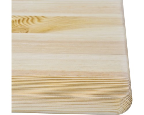 Holzplatte mit abgerundeter Ecke