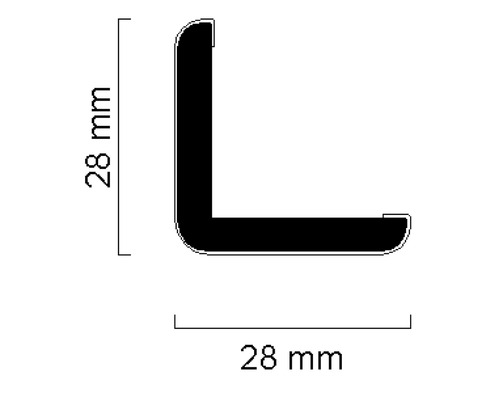 Darstellung eines 28-Millimeter-Winkelprofils