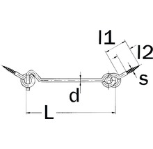 Sturmhaken mit Ösen, 3,5 x 60 mm, 50 Stück-thumb-1