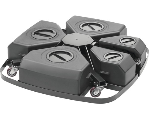 Fünffacher Schirmständer mit Rädern für Sonnenschirme