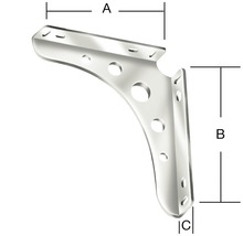 Konsole Delta Line B 24,5 x H 300 x T 300 mm schwarz-thumb-1