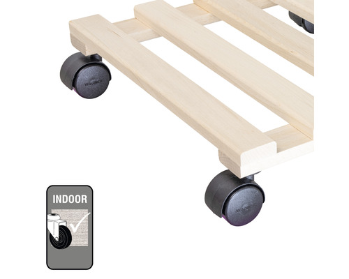 Rollbrett aus Holz mit Rollen für den Innenbereich