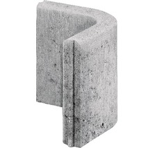 Beton Rasenbordstein Rundwinkel 90° grau mit Nut und Feder 25 x 5 x 25 cm-thumb-0