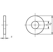 Unterlegscheibe DIN 9021, 6,4 mm Messing, 1000 Stück-thumb-2
