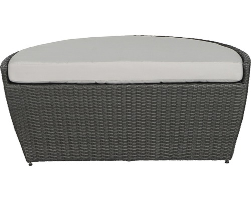 Gartenhocker aus Polyrattan mit Sitzkissen