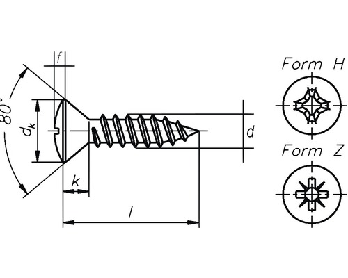 Blechschrauben-Sortiment Linsensenkkopf DIN 7983 schwarz verzinkt in  stabiler Metallbox 1 Satz, Schrauben