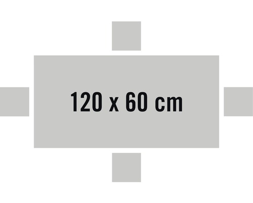 Tischplatte mit den Maßen 120 mal 60 Zentimeter