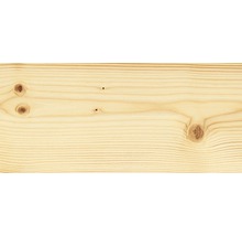 Nahaufnahme von Fichtenholz mit Maserung und Ästen