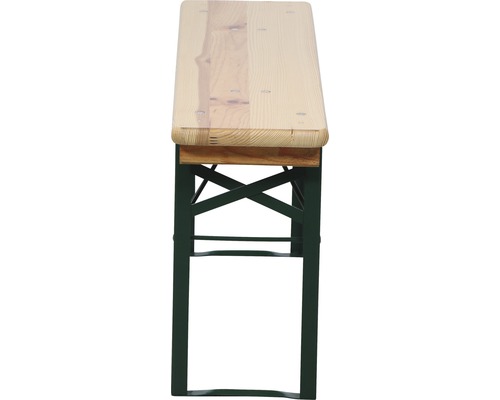 Bierzeltbank mit Gestell aus Metall und Sitzfläche aus Holz