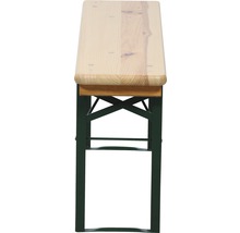 Bierbank mit Metallgestell und Holzplatte