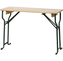 Klapptisch mit Holzplatte und Metallgestell