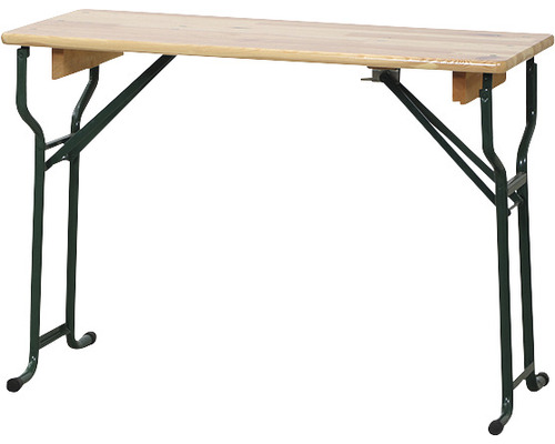 Klapptisch mit Holzplatte und Metallgestell