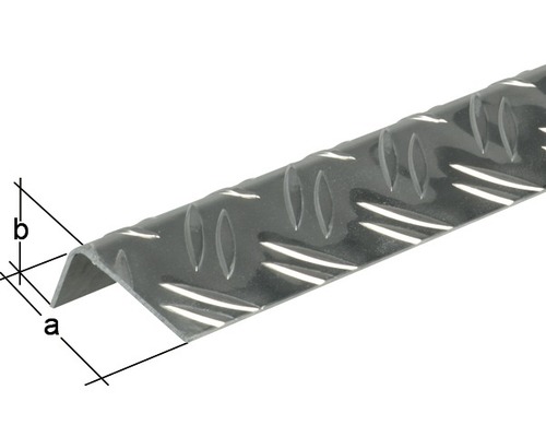 Aluminium Winkelprofil mit Riffelblechstruktur