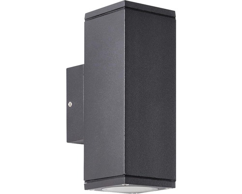 Quadratische Außenwandleuchte aus Metall