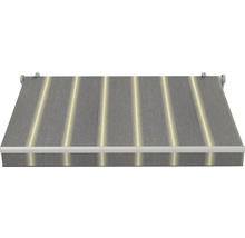 SOLUNA Gelenkarmmarkise Trend 2,5x2 Stoff Dessin D417 Gestell Silber eloxiert inkl. Motor, Wandschalter und Nothandkurbel-thumb-2