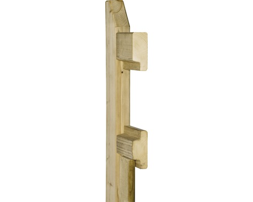 Holzpfosten mit Halterung