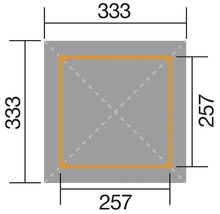 Pavillon weka Paradies Gr. 2 257 x 257 cm natur