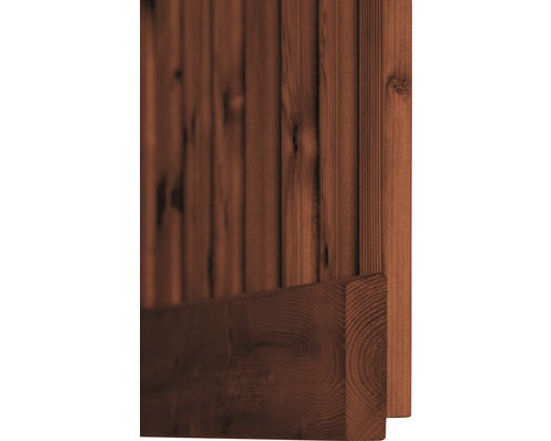 Detailansicht einer Fassade aus Holzprofilen