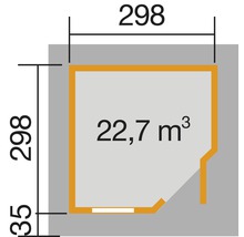 Saunahaus Weka Salo inkl.7,5 kW Ofen u.digitaler Steuerung mit Holztüre und IIsolierglas wärmegedämmt anthrazit/weiß