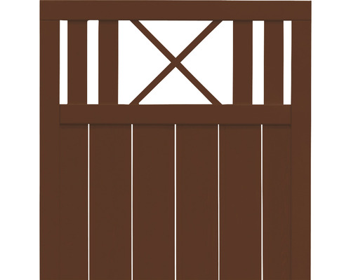 Holztor mit X-förmigem Design
