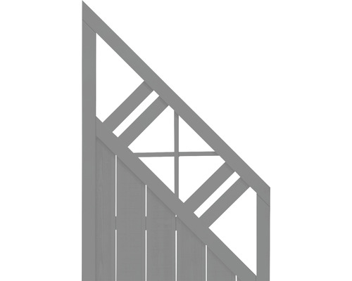 Detailansicht eines Holzzaun-Elements mit diagonaler Verstrebung