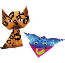 Illustration von zwei Origami-Katzen