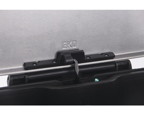 Detailansicht eines EKO Abfalleimerdeckels mit Verschlussmechanismus