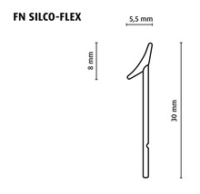 Dichtprofil silco-flex transparent Länge: 4200 mm-thumb-1