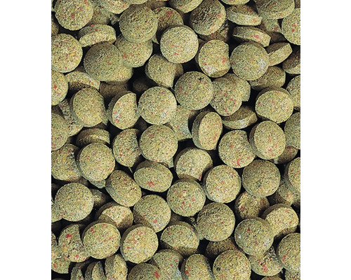 Nahaufnahme von Futtertabletten für Fische