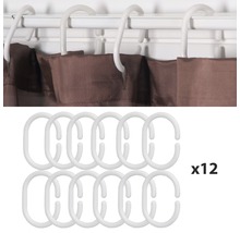 Plastikringe für Duschvorhang weiß-thumb-1